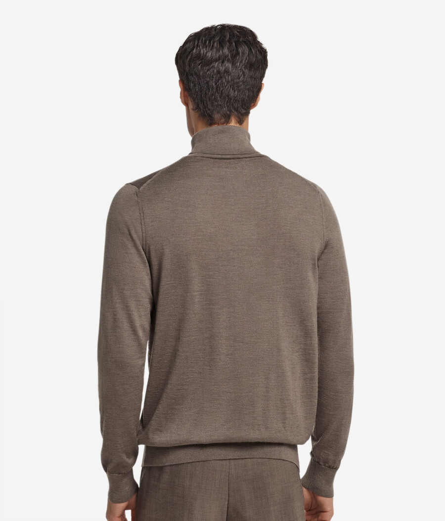 jersey de cuello alto de cachemira ultrafina