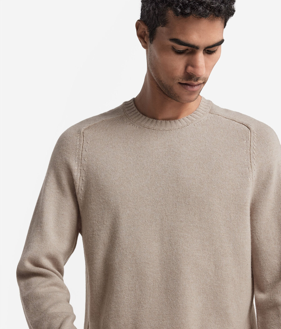 jersey de cuello redondo de cachemira ultrasuave