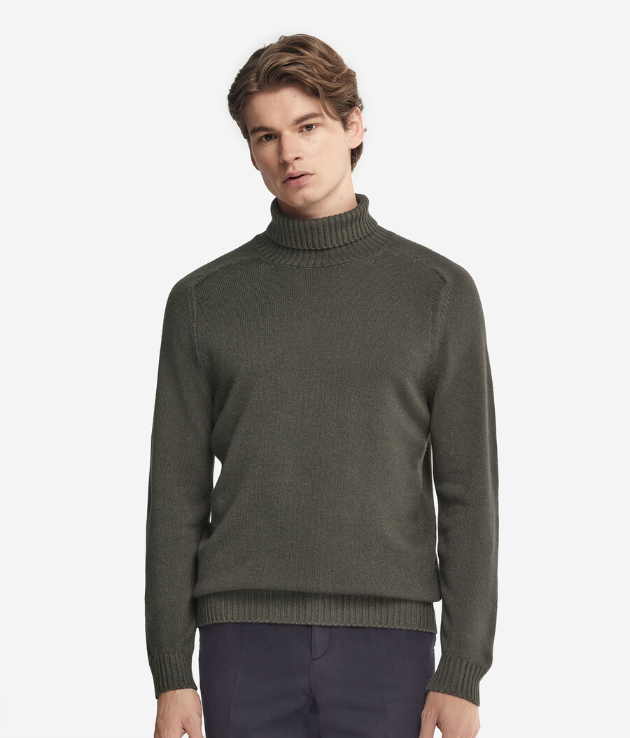 suéter de cuello alto de cachemira ultrasuave