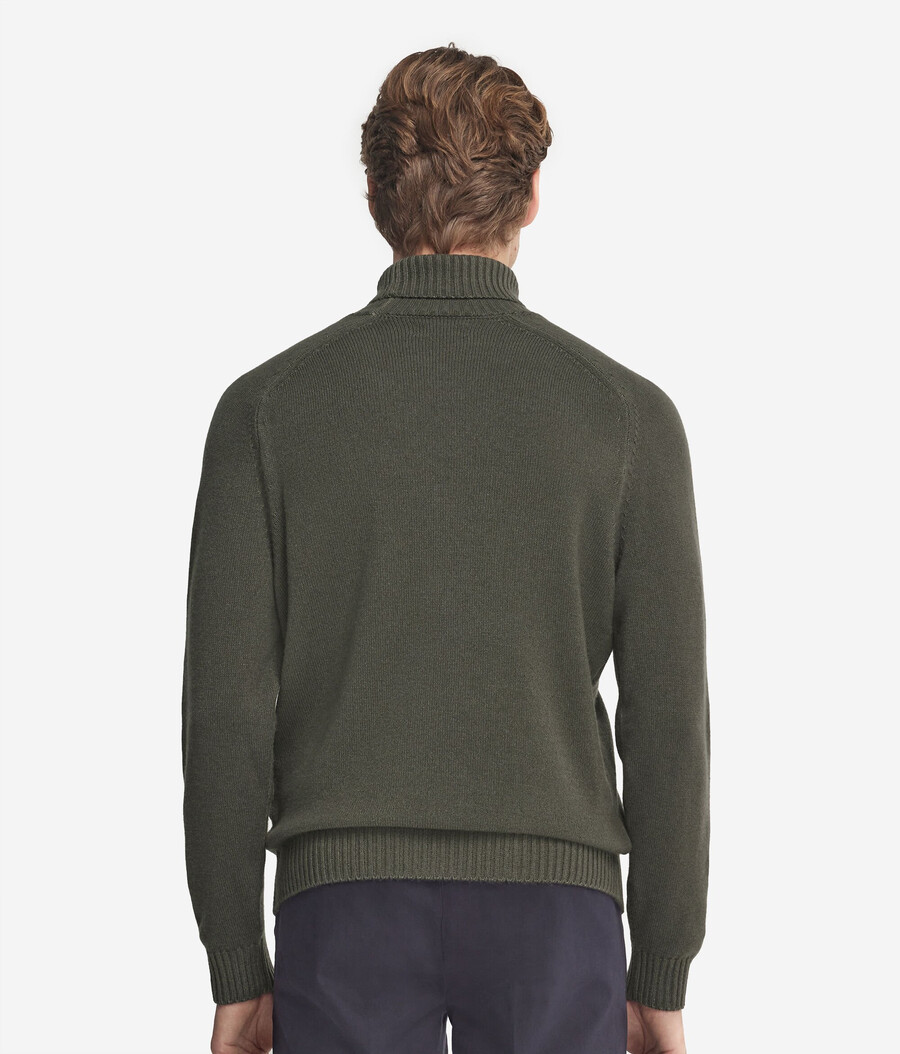suéter de cuello alto de cachemira ultrasuave