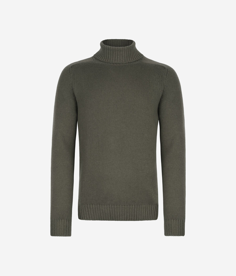 suéter de cuello alto de cachemira ultrasuave