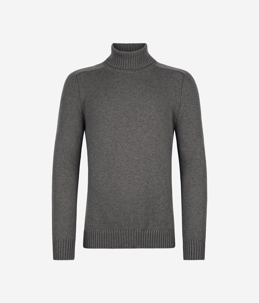 suéter de cuello alto de cachemira ultrasuave