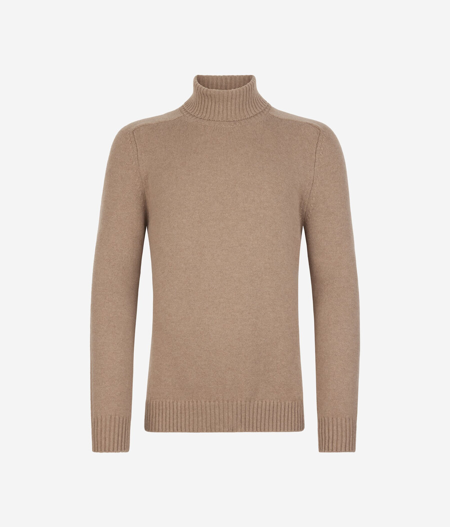 suéter de cuello alto de cachemira ultrasuave