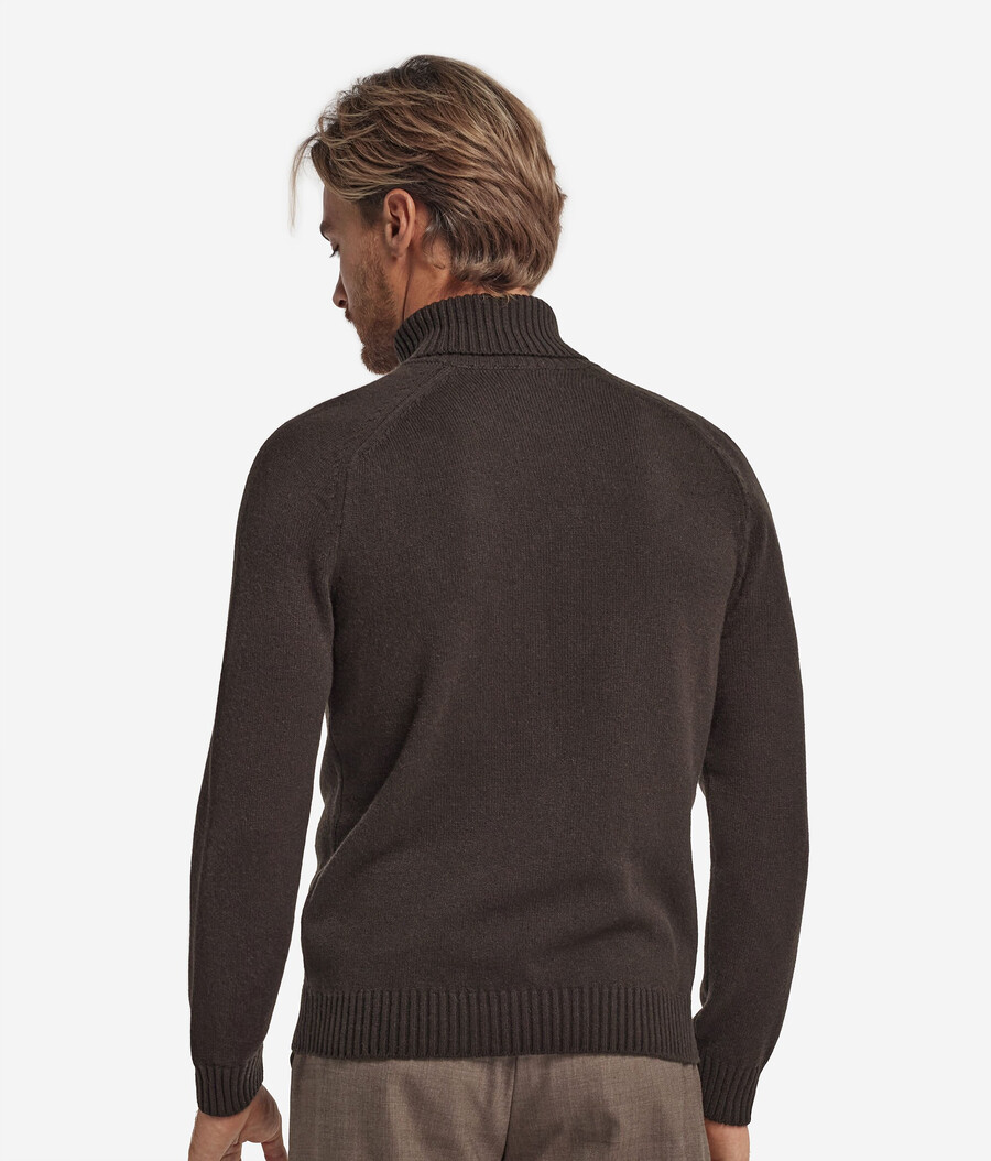 suéter de cuello alto de cachemira ultrasuave