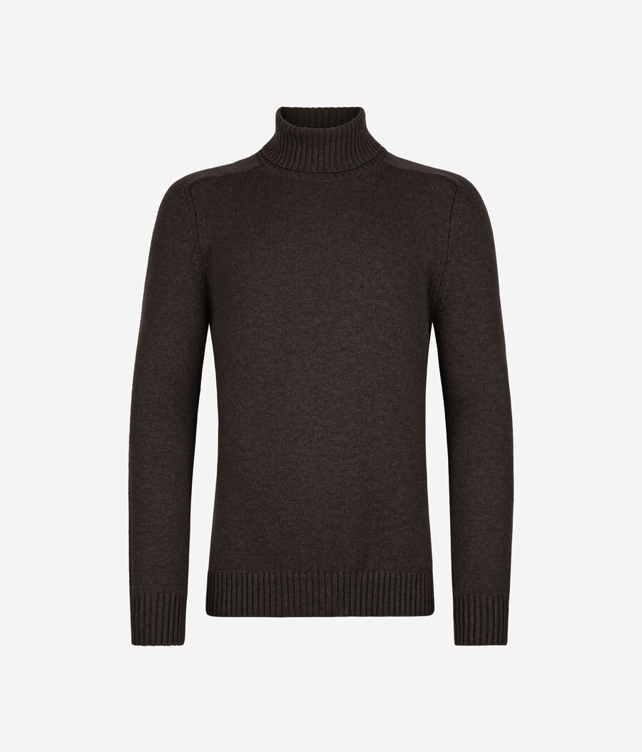 suéter de cuello alto de cachemira ultrasuave