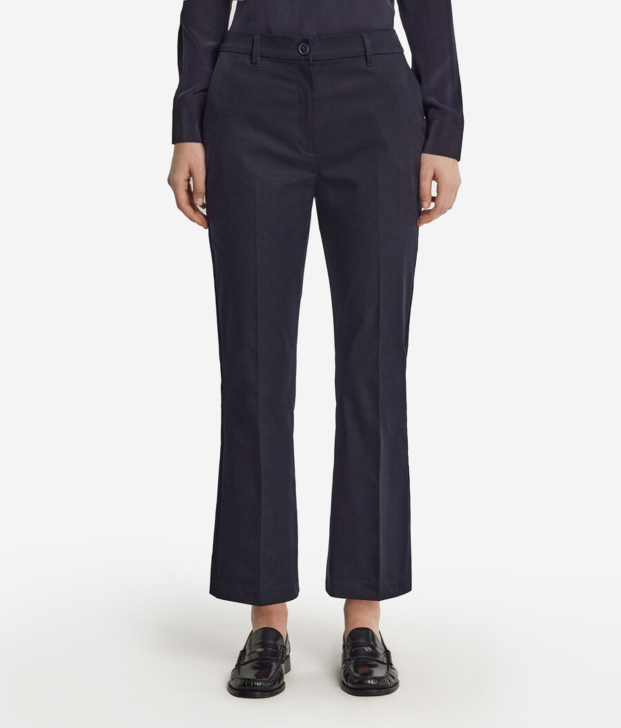 pantalones acampanados de algodón