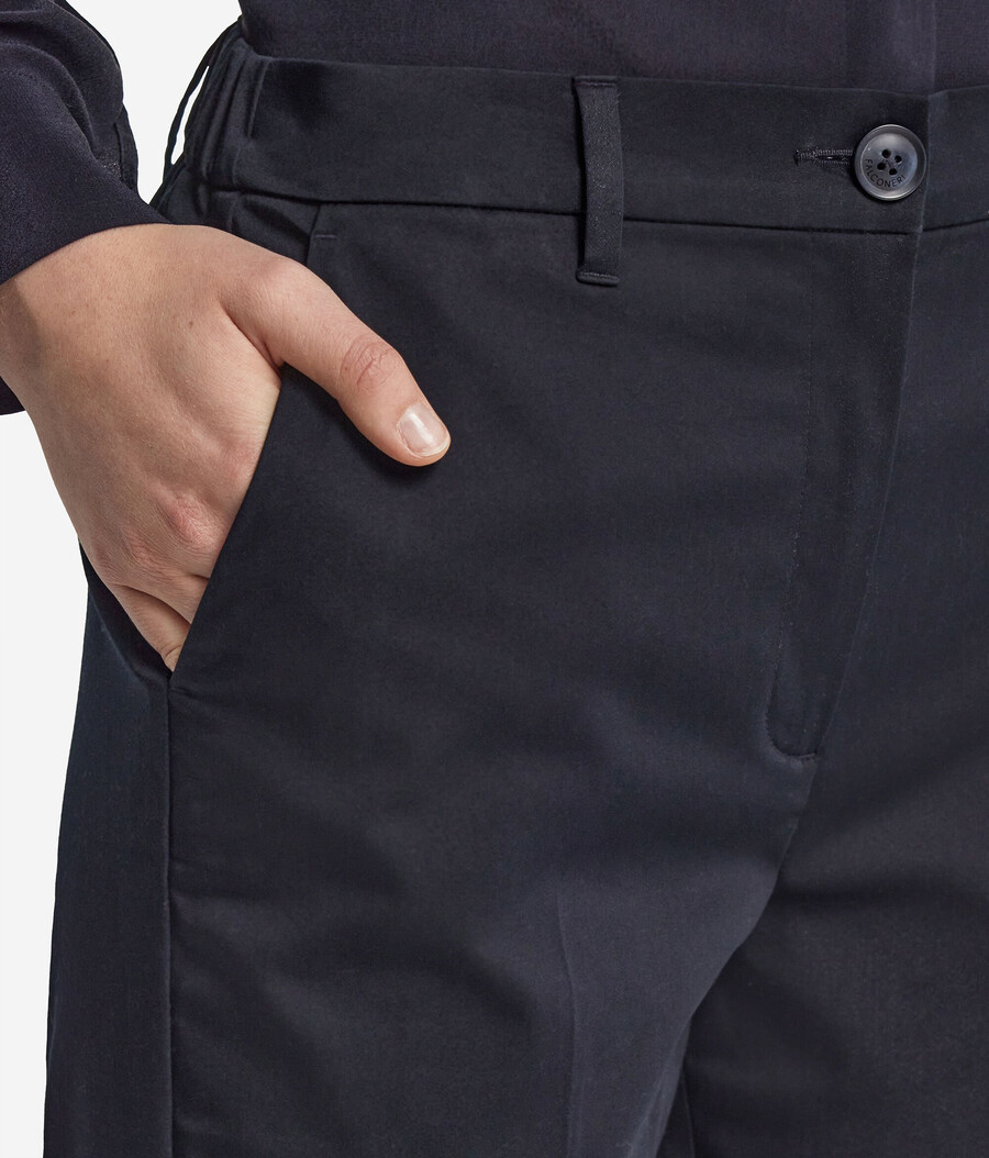 pantalones acampanados de algodón