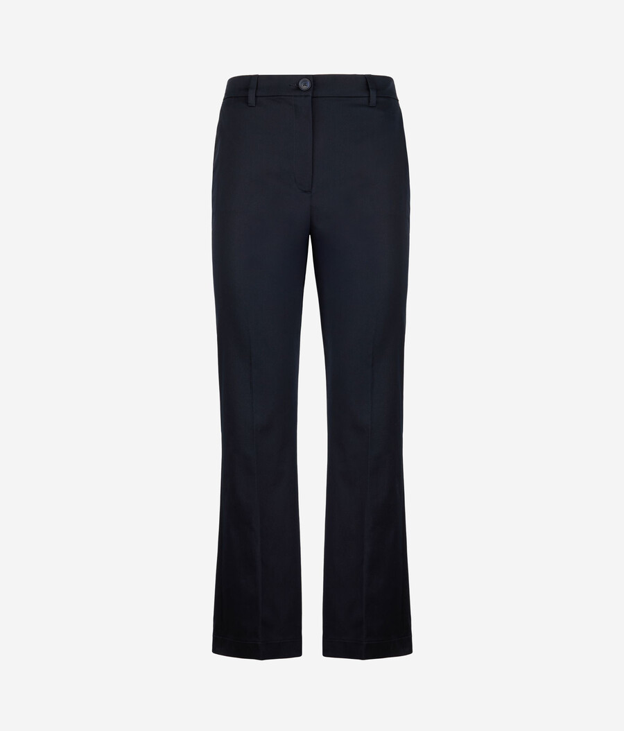 pantalones acampanados de algodón