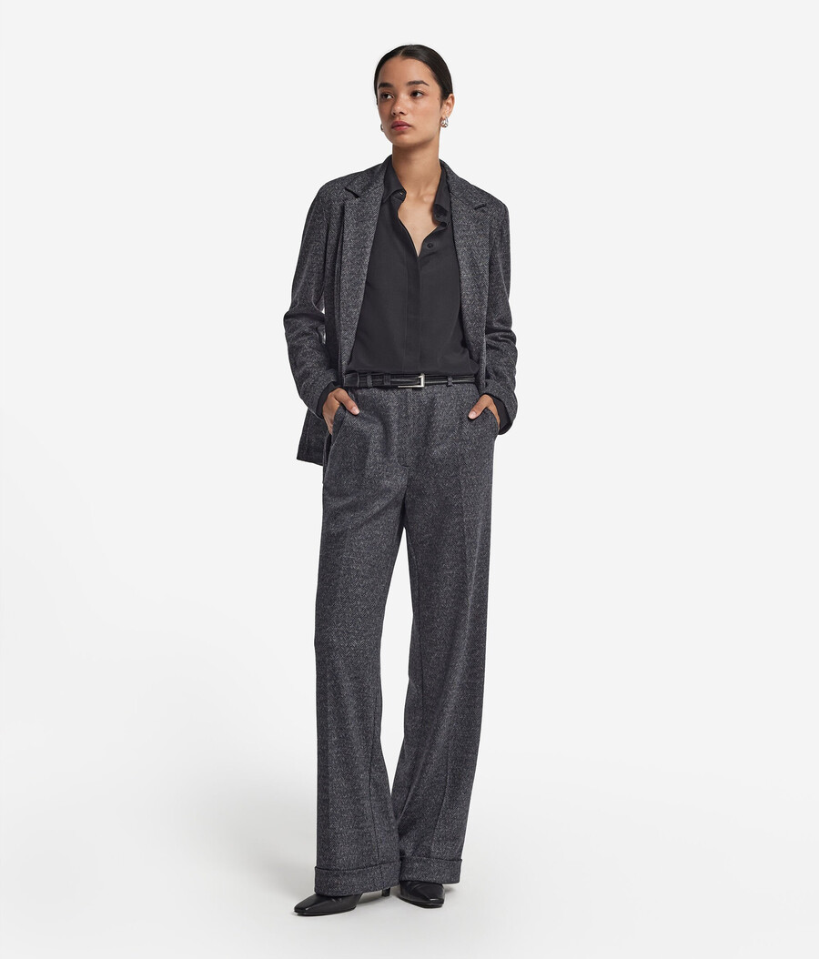 pantalones de lana de espiga