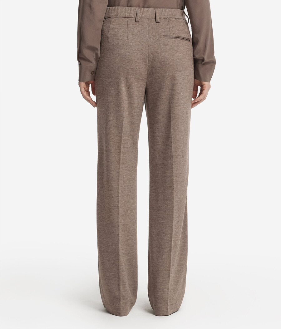 pantalones básicos de jersey de lana