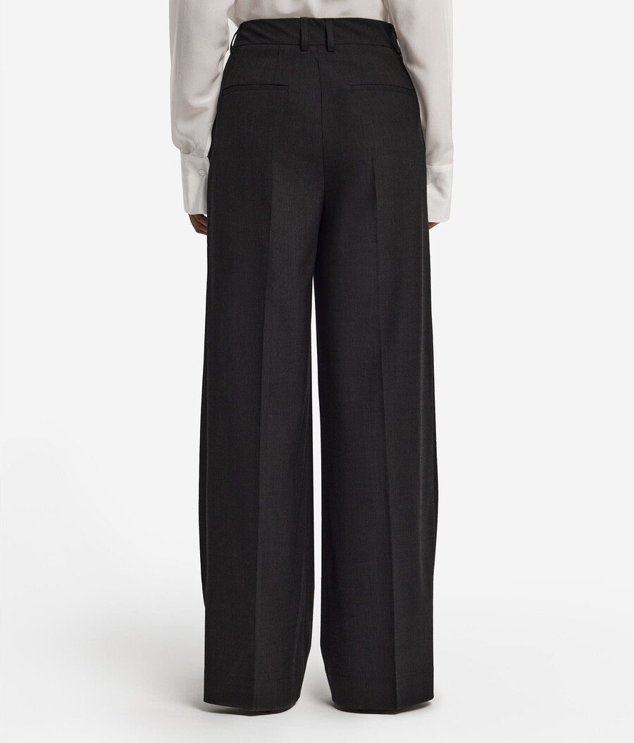 pantalones palazzo de lana