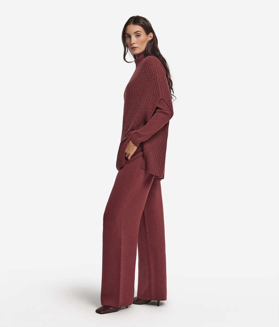 pantalones palazzo de lana lamé