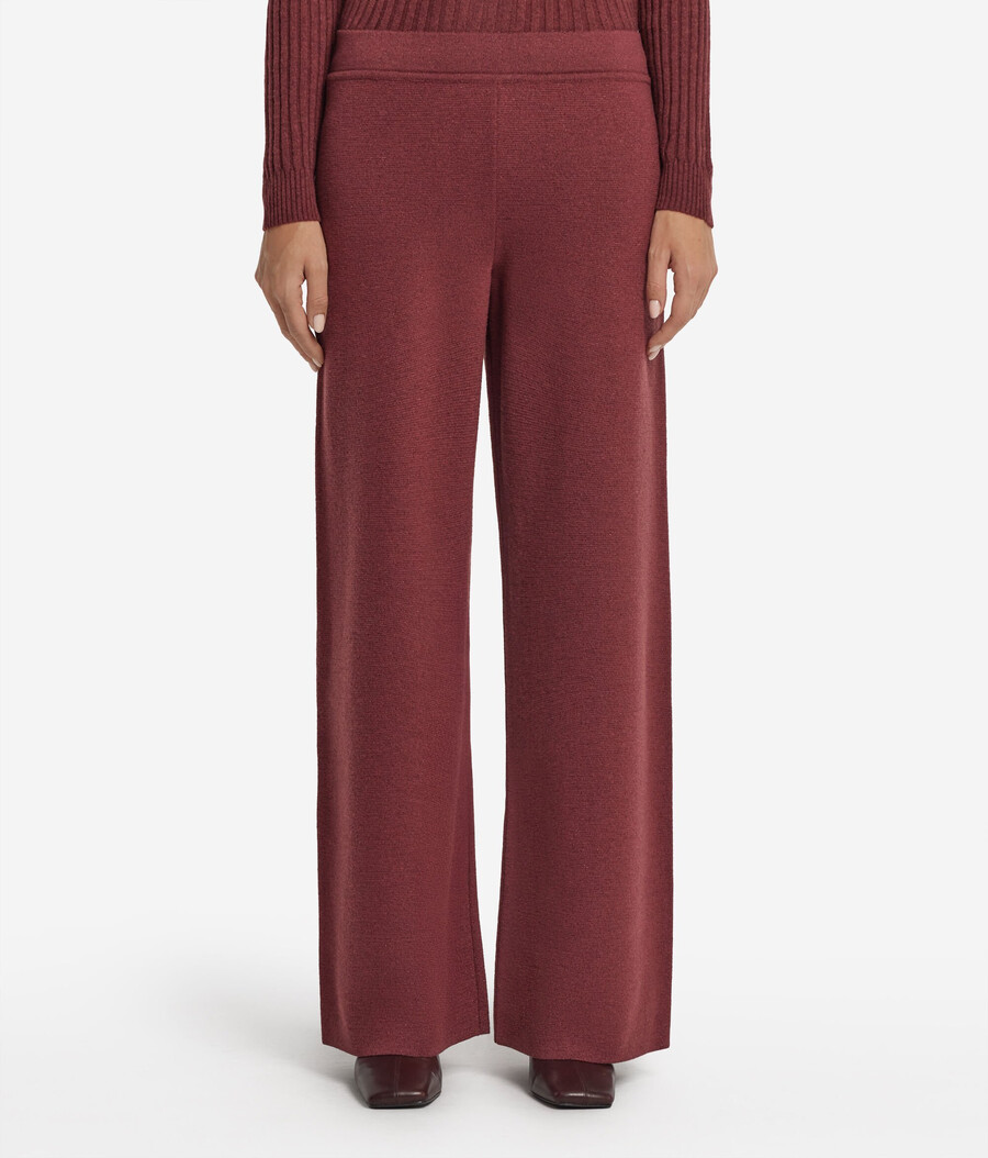 pantalones palazzo de lana lamé