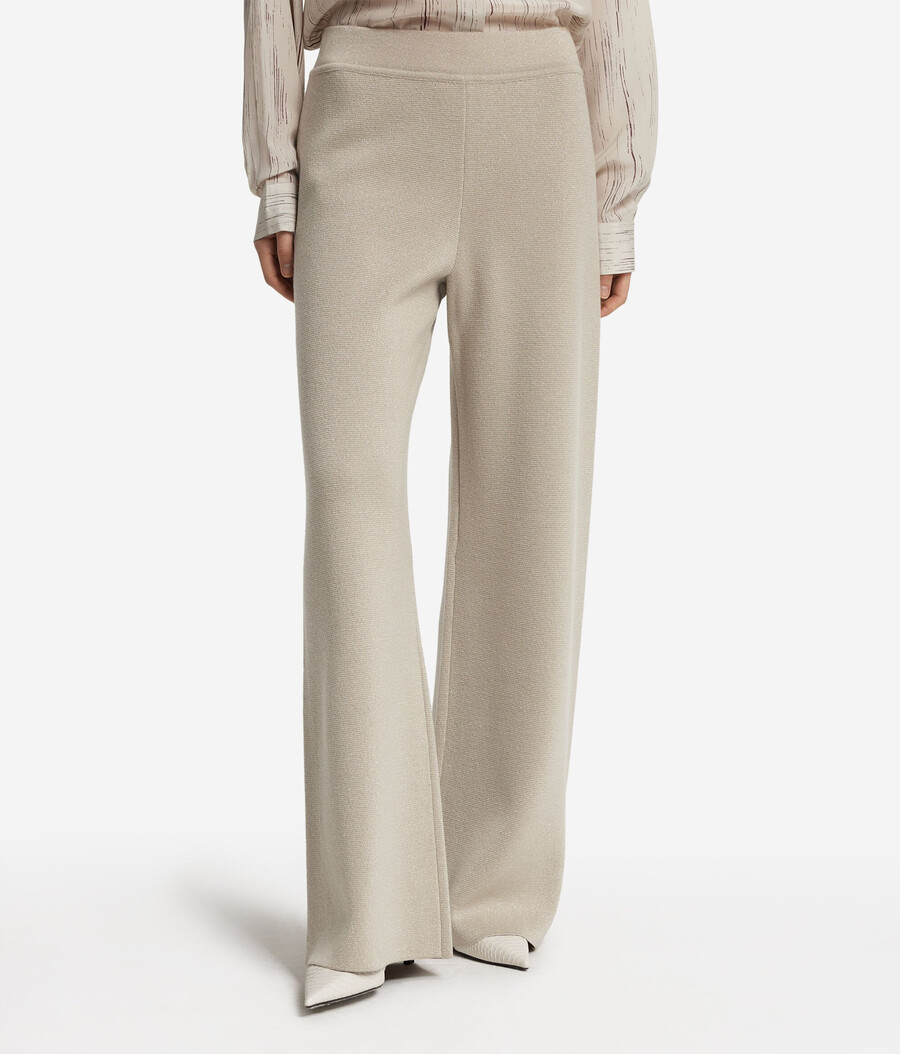 pantalones palazzo de lana lamé