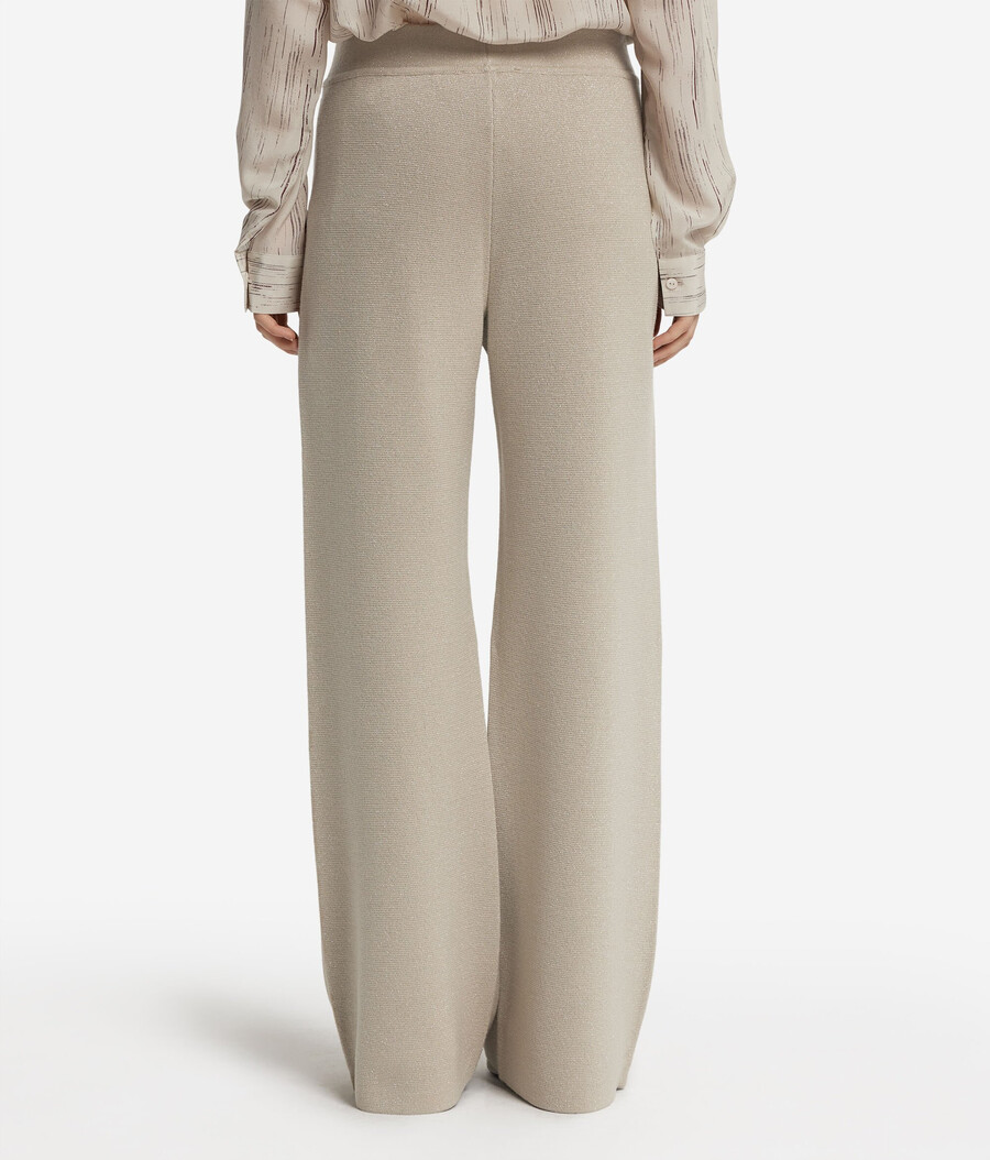 pantalones palazzo de lana lamé