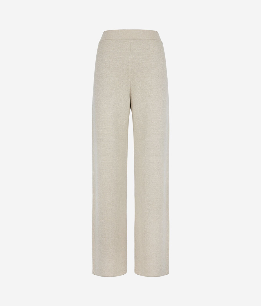 pantalones palazzo de lana lamé