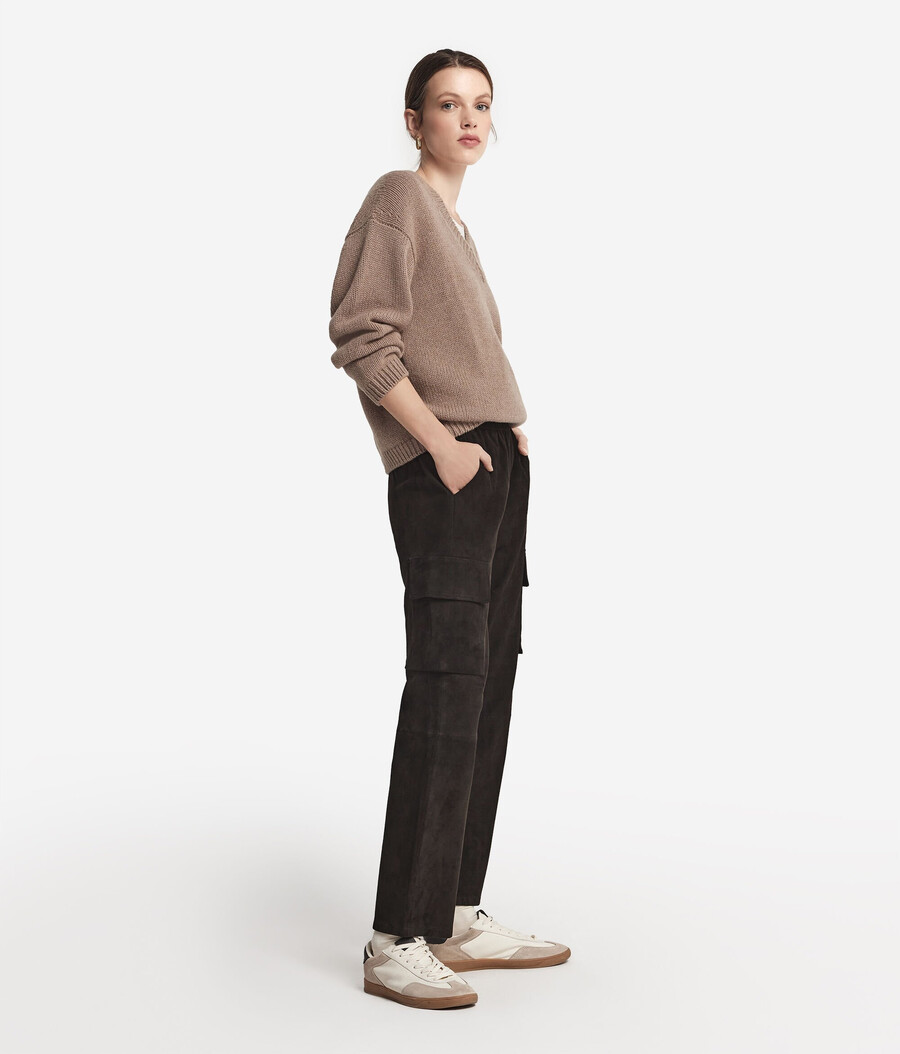 pantalones cargo de ante
