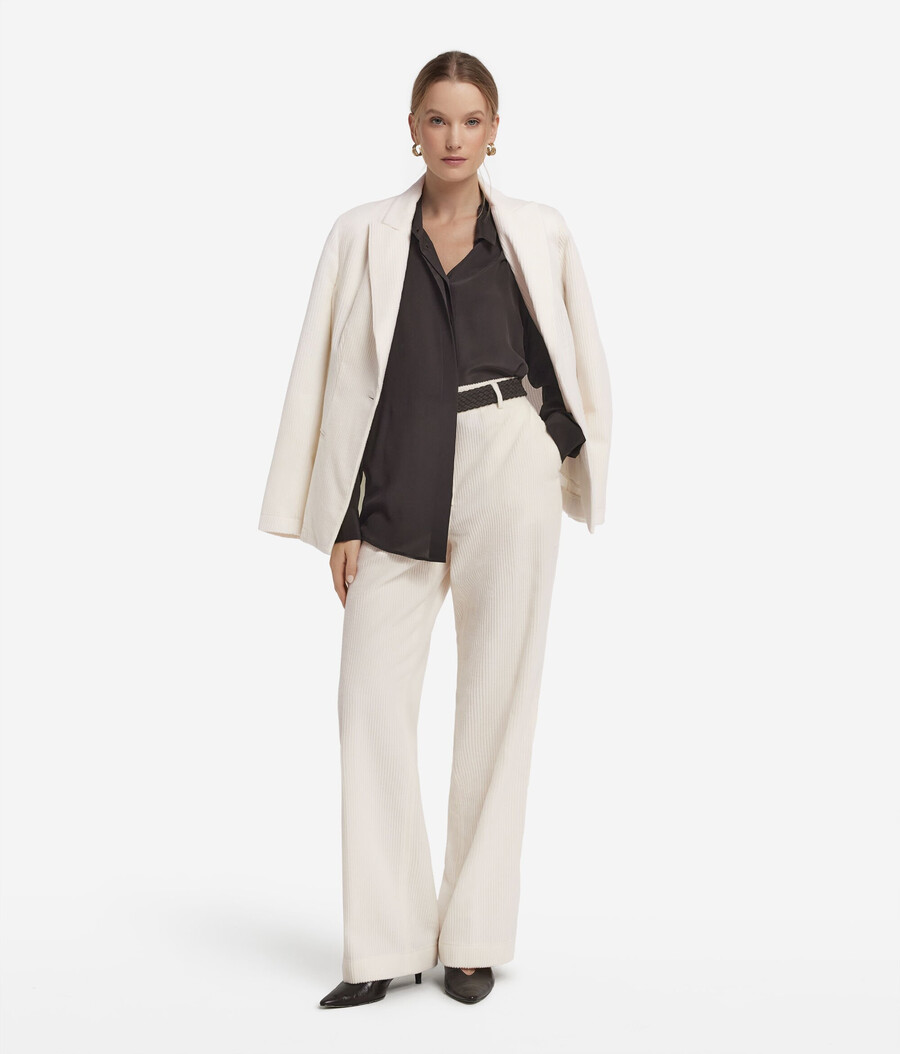 pantalones de terciopelo de lana y cachemira