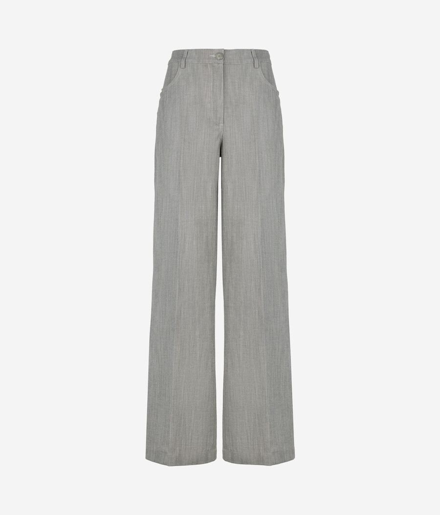 pantalones palazzo de algodón