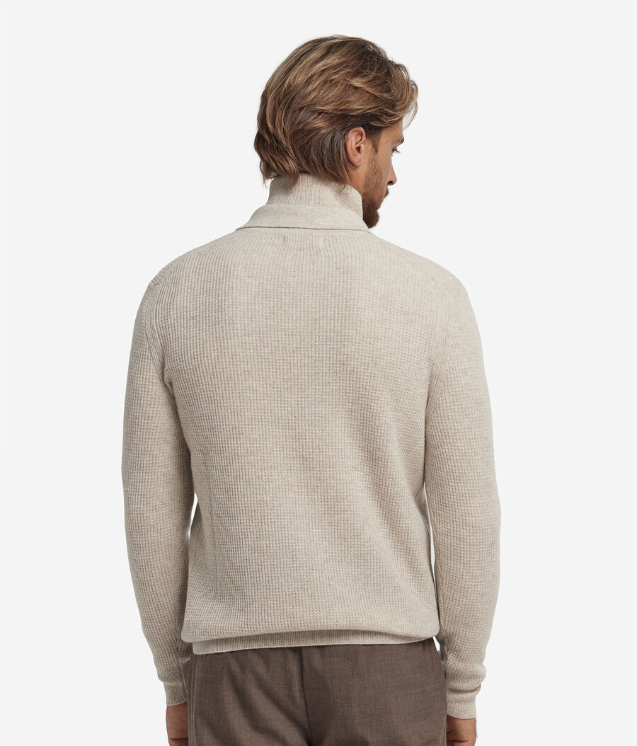 polo de cachemira ultrasuave con punto gofre