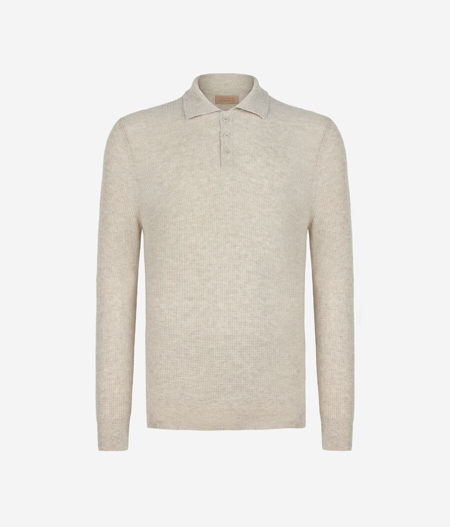 polo de cachemira ultrasuave con punto gofre
