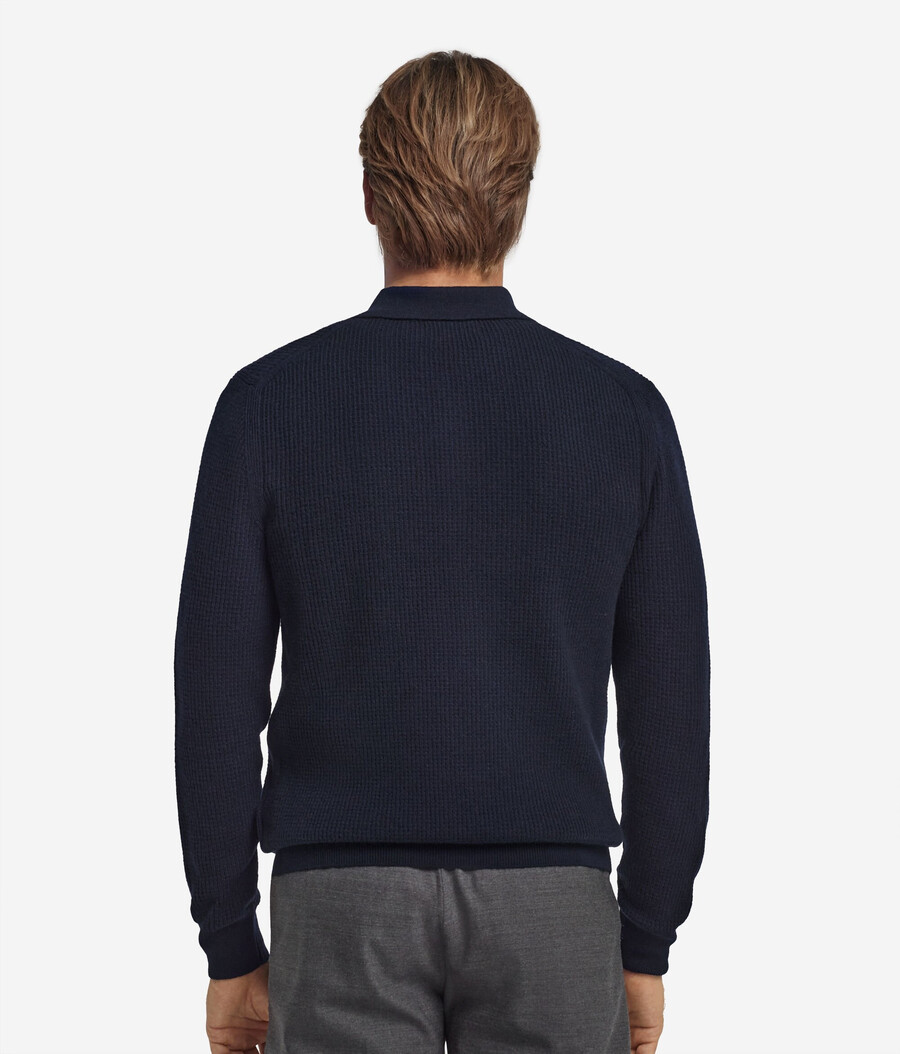 polo de cachemira ultrasuave con punto gofre