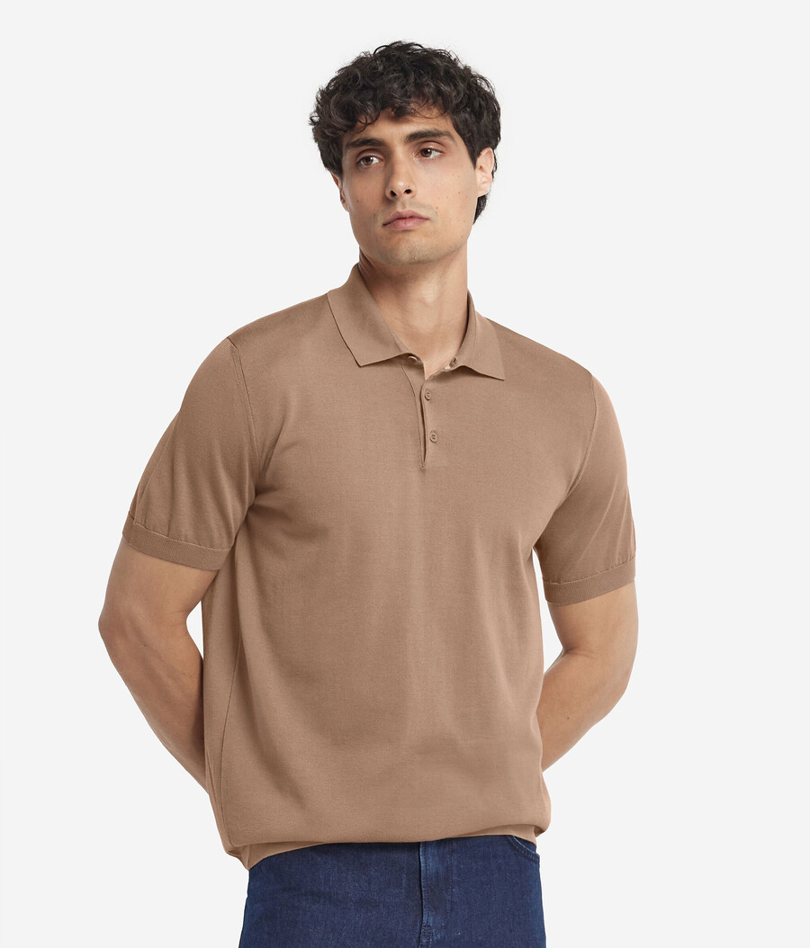 polo de algodón fresco de manga corta
