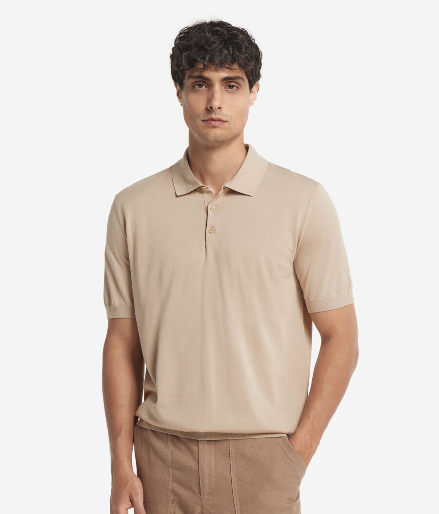 polo de algodón fresco de manga corta