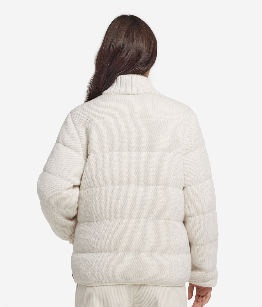 anorak reversible de punto de cashmere lamé