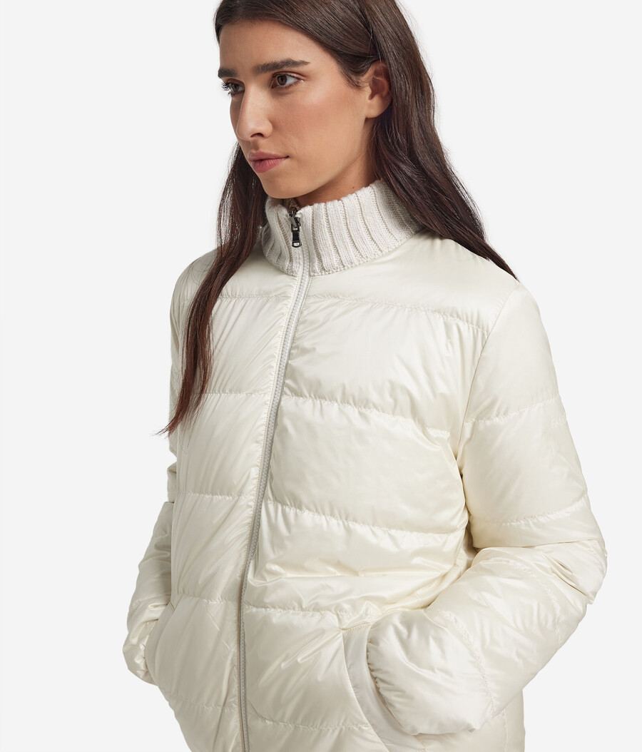 anorak reversible de punto de cashmere lamé