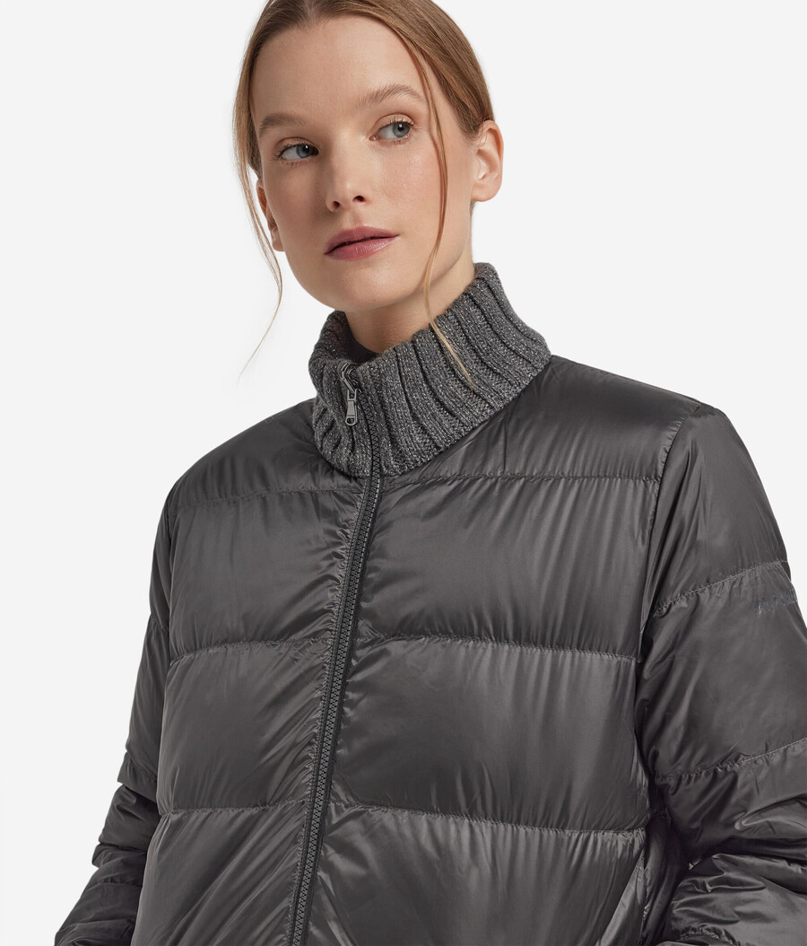 anorak reversible de punto de cashmere lamé