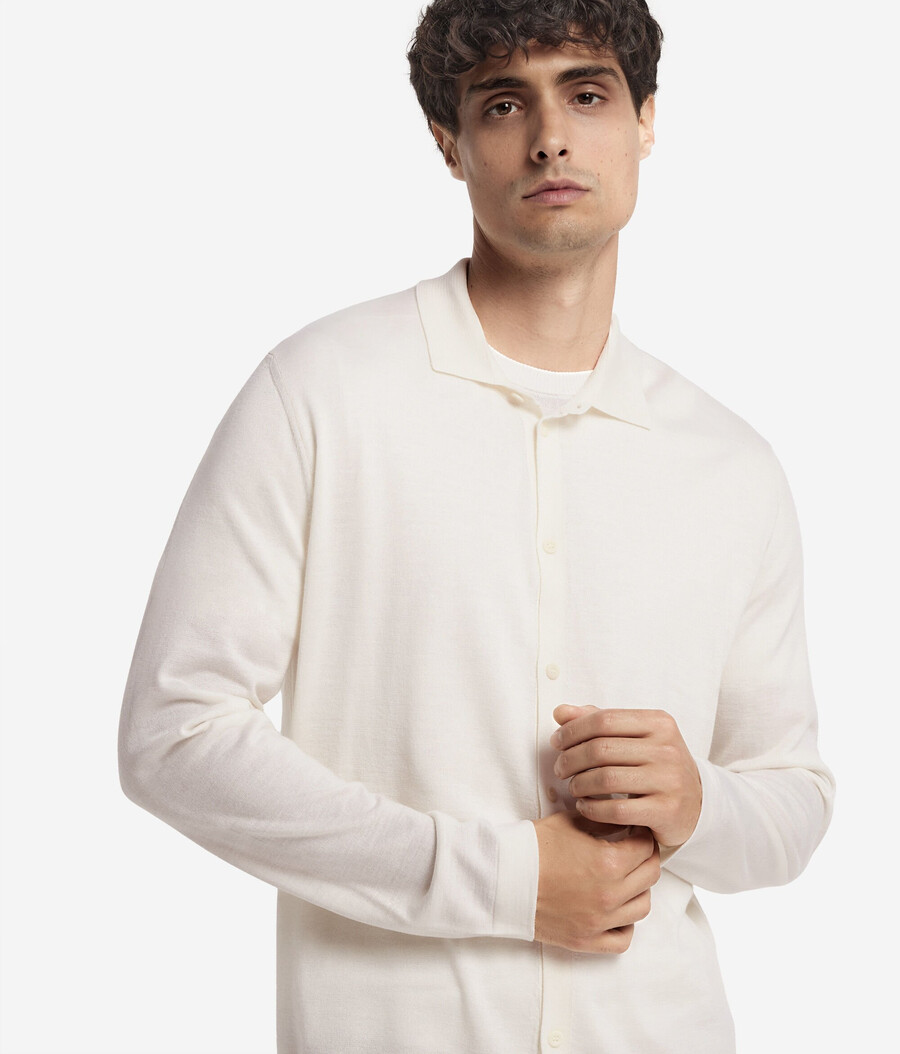 camisa de punto de cachemira ultrafina