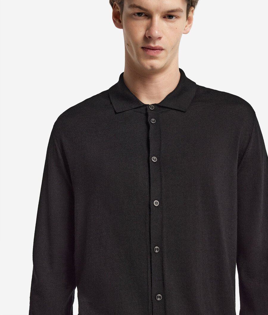 camisa de punto de cachemira ultrafina