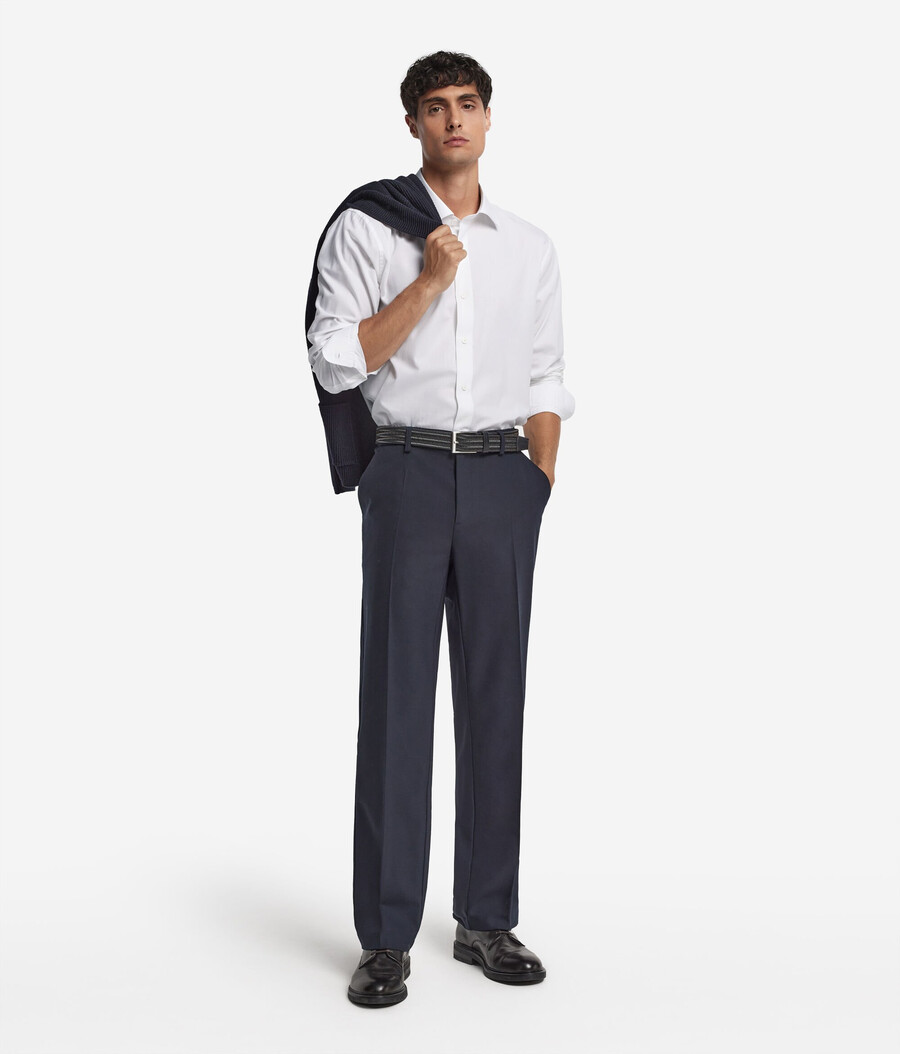 camisa de algodón y cachemira