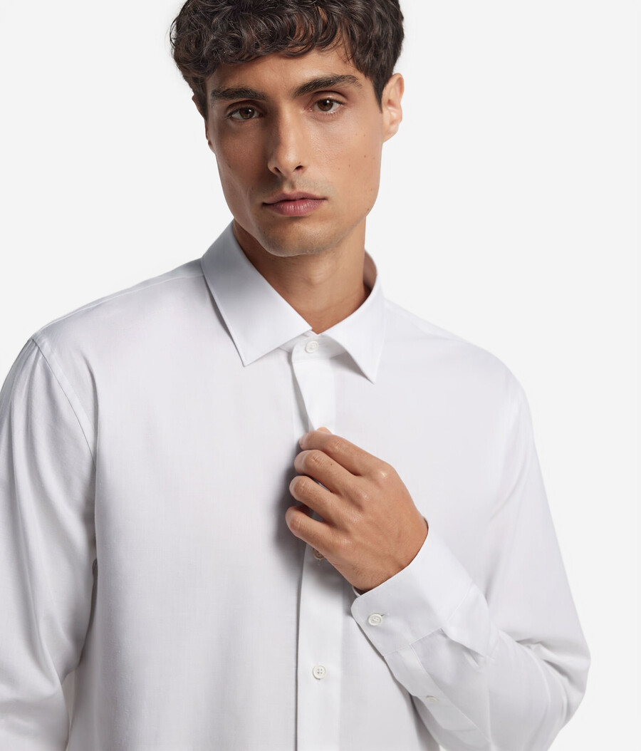 camisa de algodón y cachemira