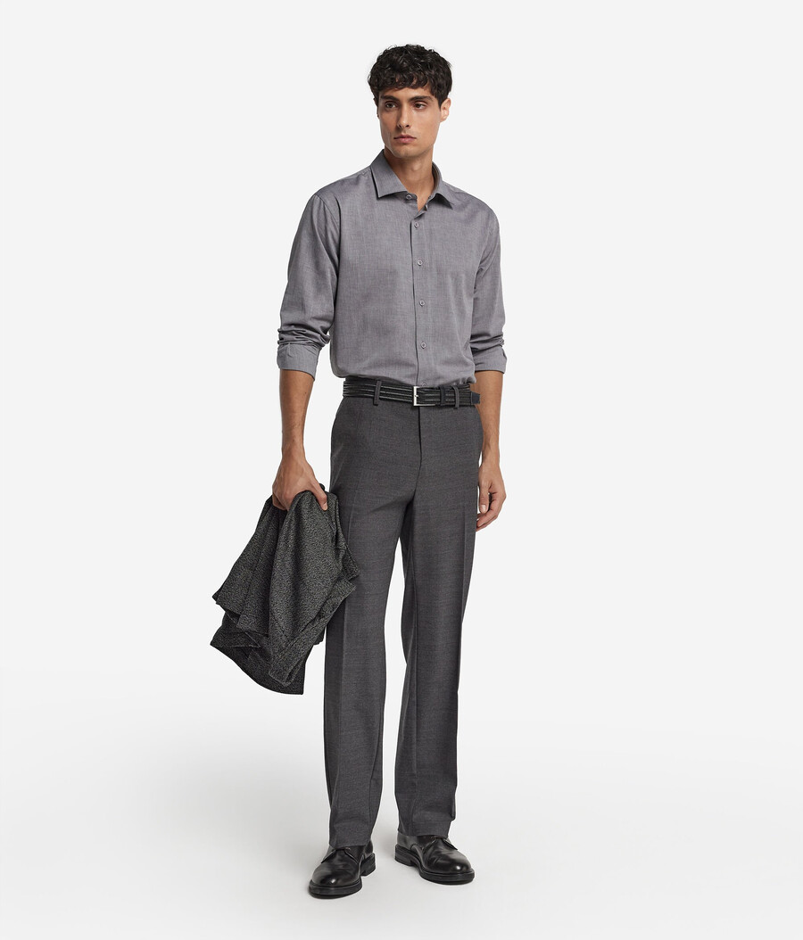 camisa de algodón y cachemira