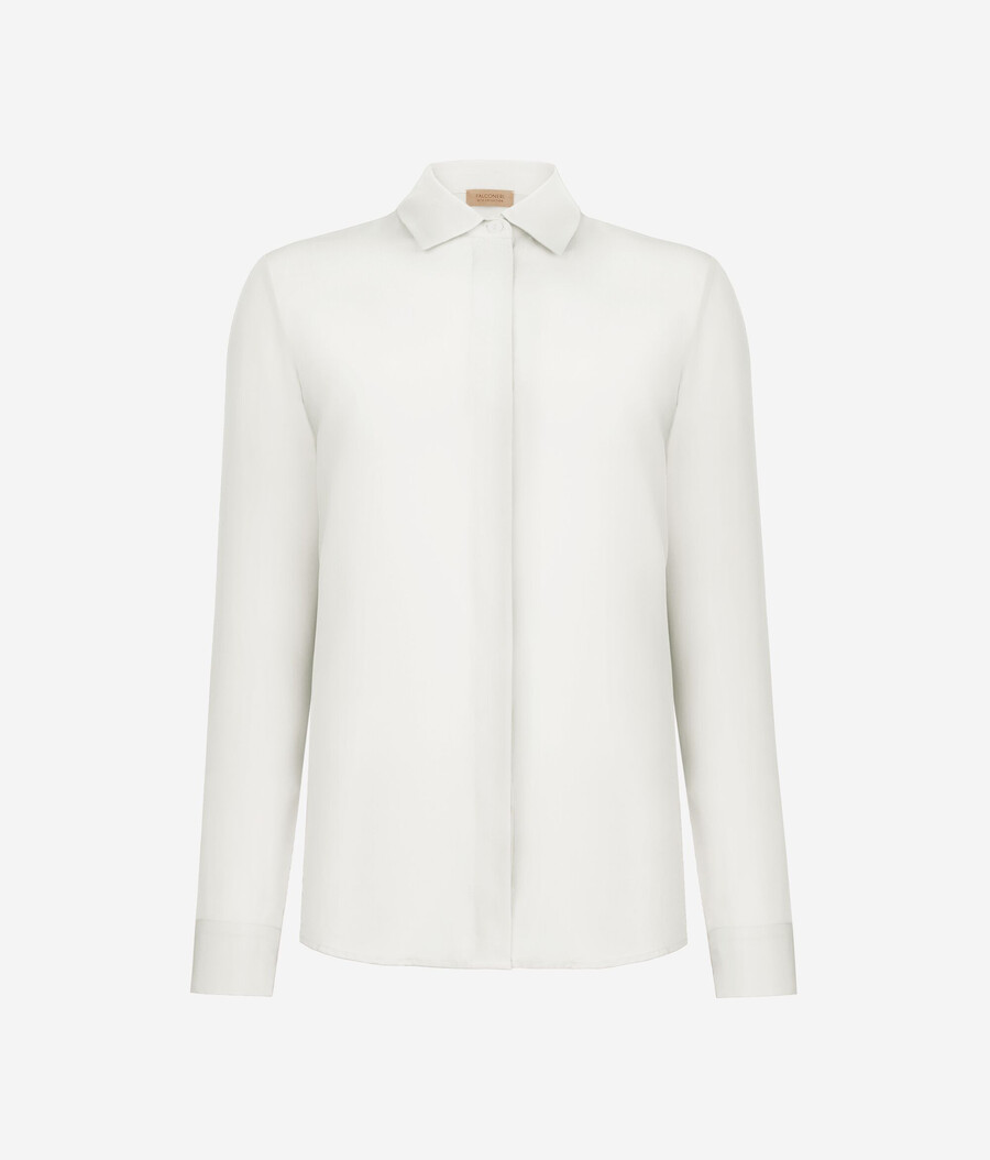 camisa de cuello de seda