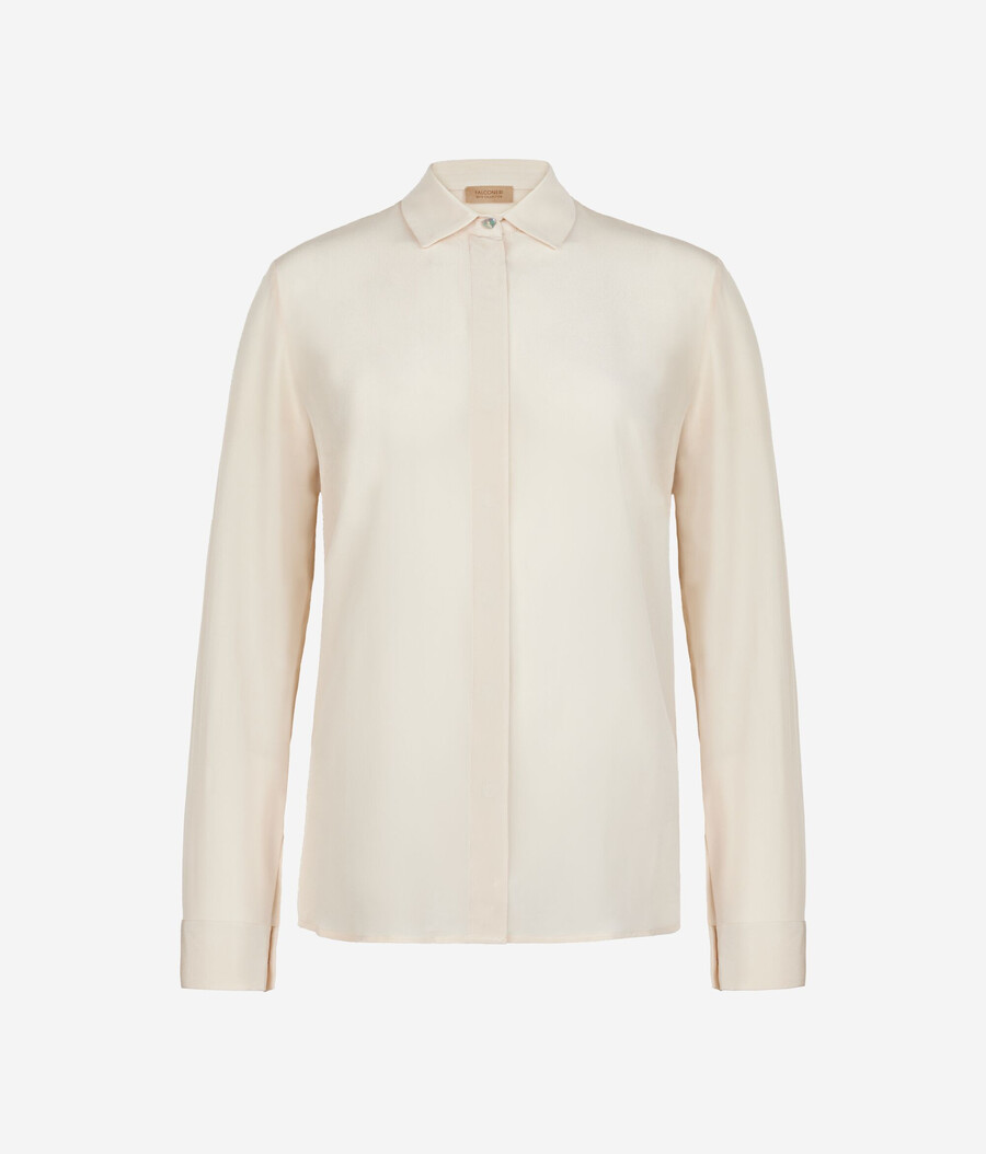 camisa de cuello de seda