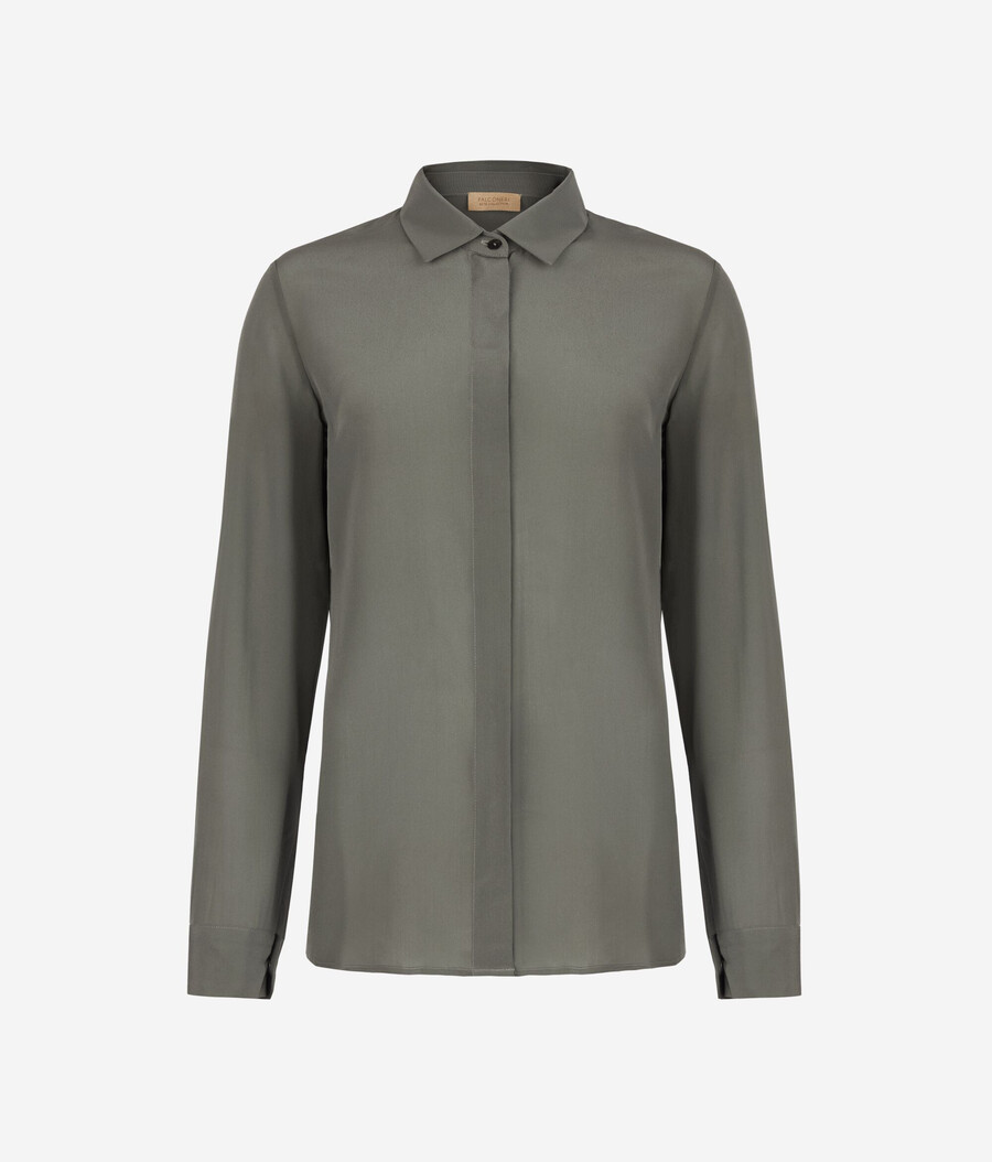 camisa de cuello de seda
