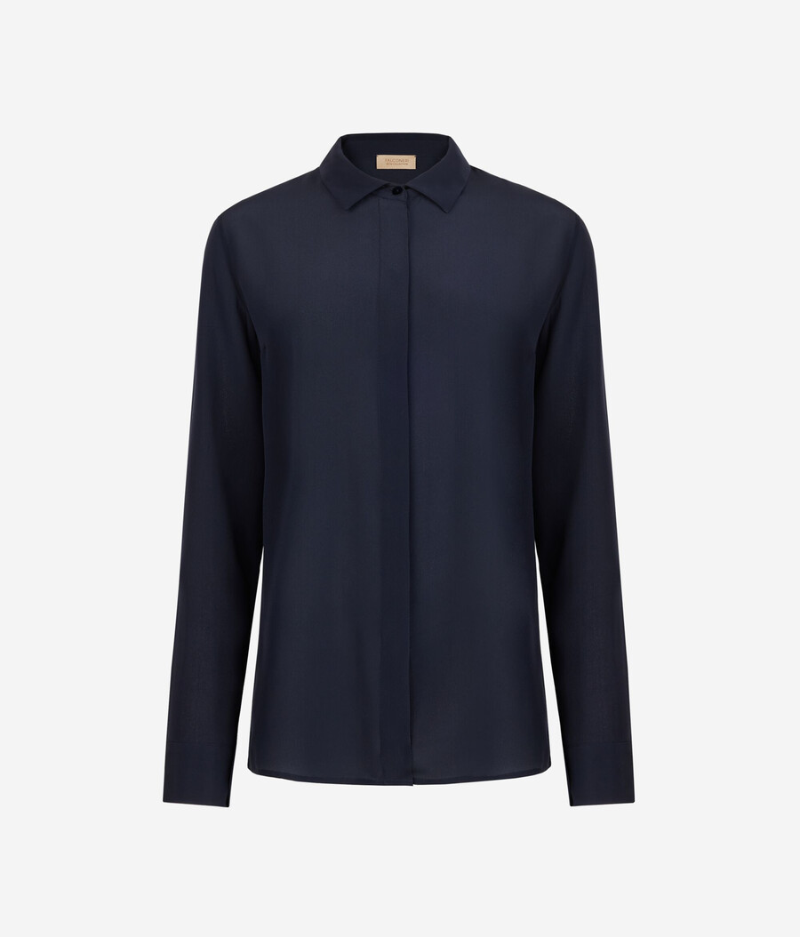 camisa de cuello de seda