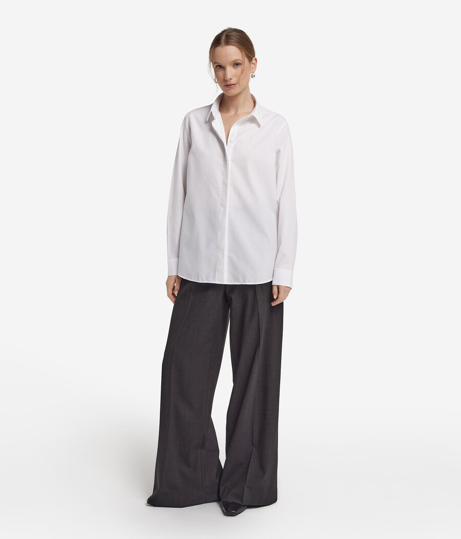 camisa de algodón y cachemira