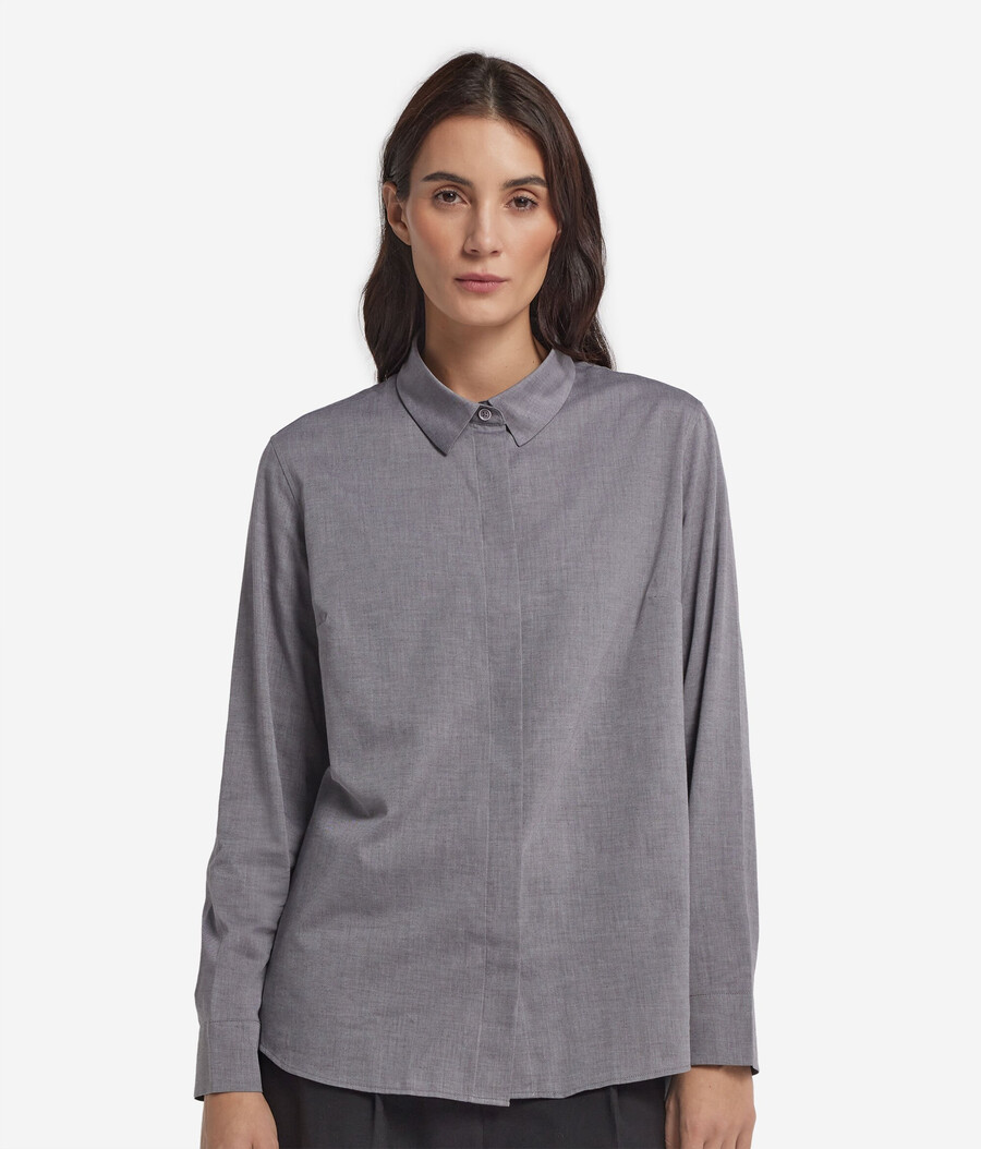 camisa de algodón y cachemira