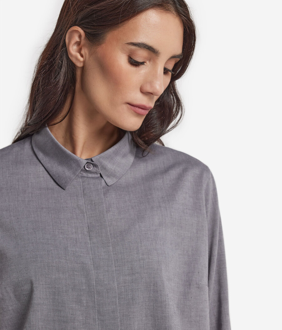 camisa de algodón y cachemira