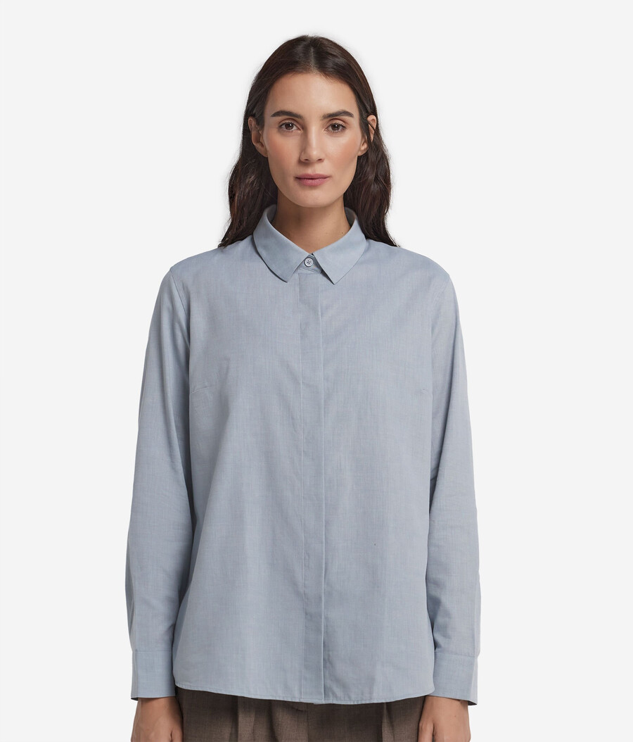 camisa de algodón y cachemira
