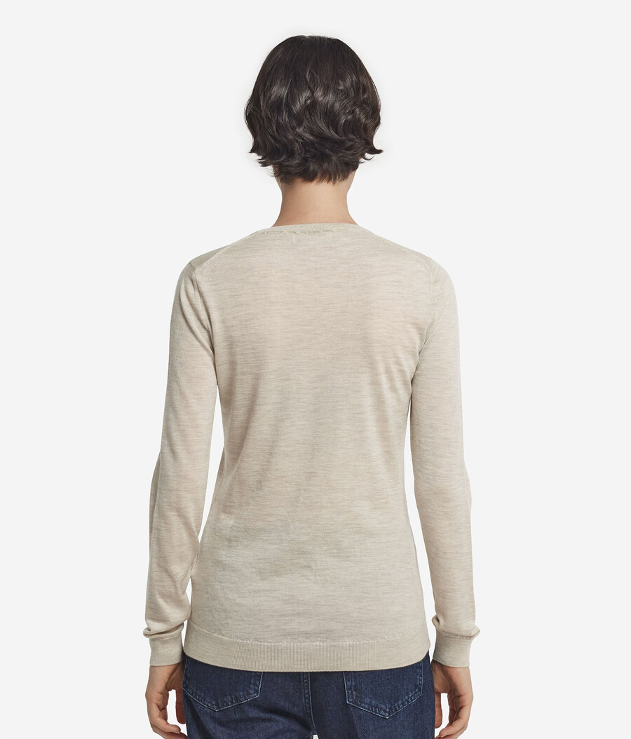jersey de cachemira ultrafina con cuello redondo