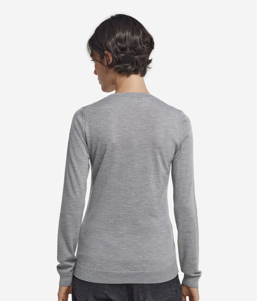 jersey de cachemira ultrafina con cuello redondo