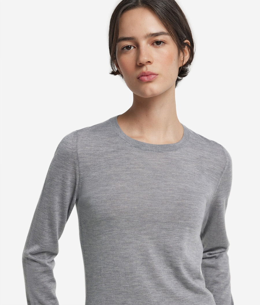 jersey de cachemira ultrafina con cuello redondo