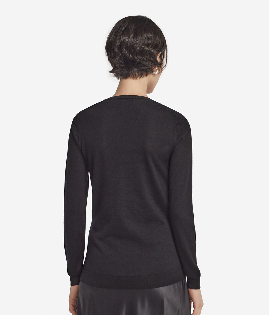 jersey de cachemira ultrafina con cuello redondo