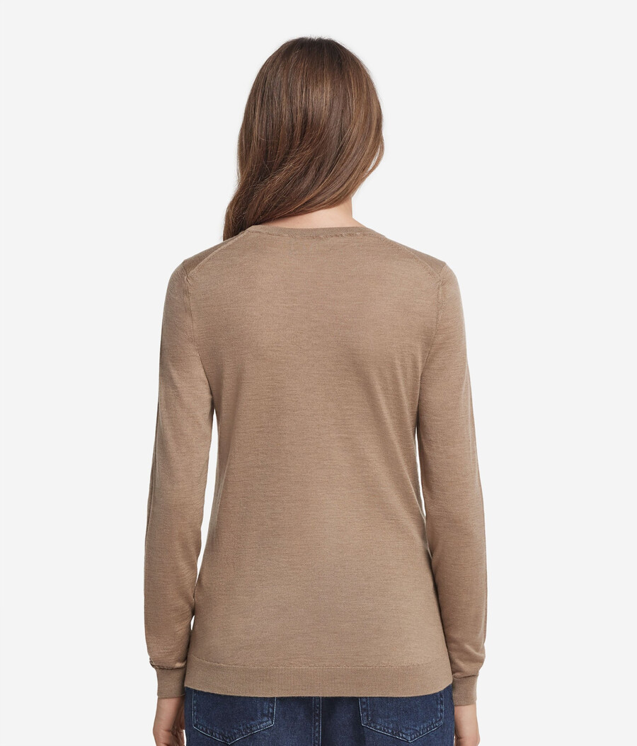 jersey de cachemira ultrafina con cuello redondo