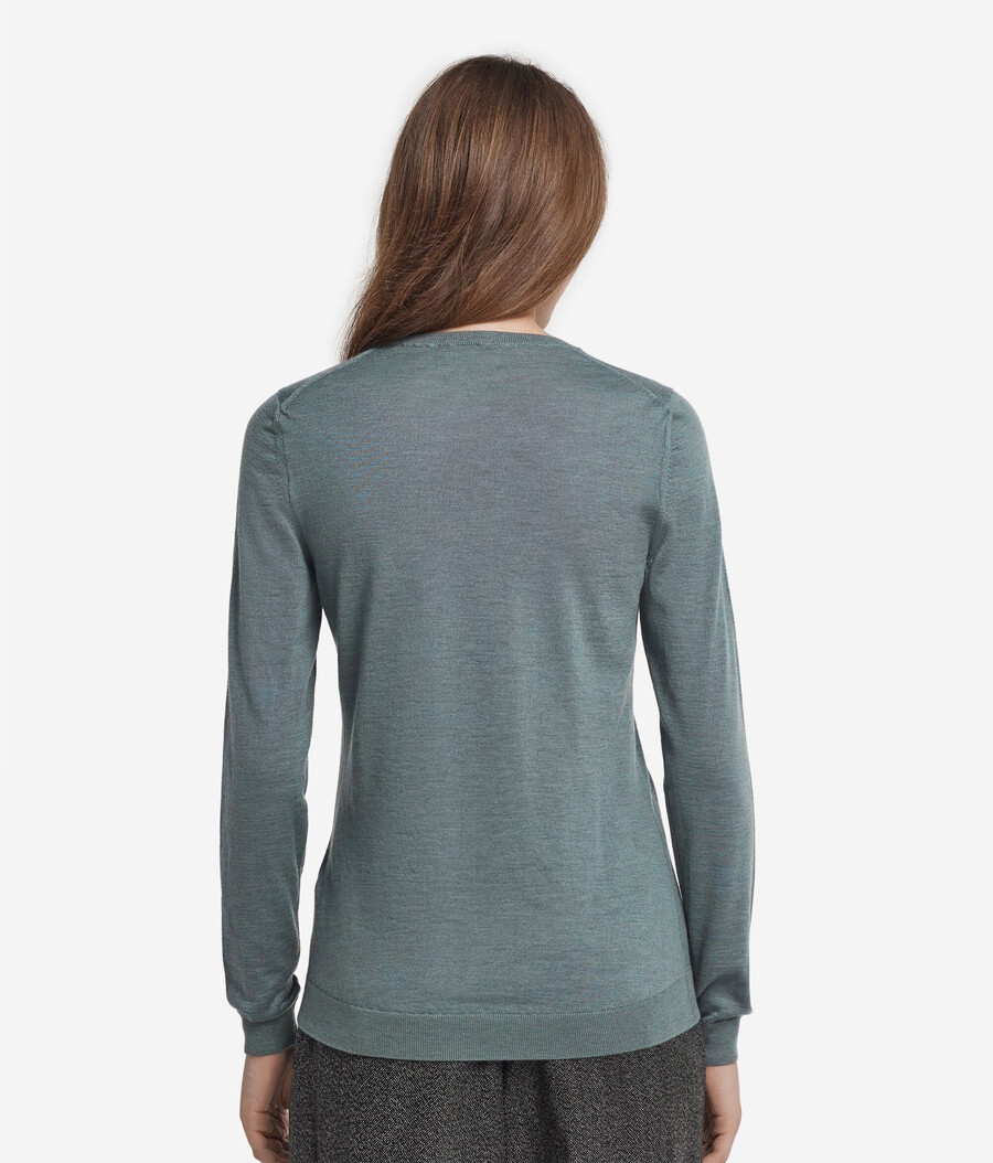 jersey de cachemira ultrafina con cuello redondo